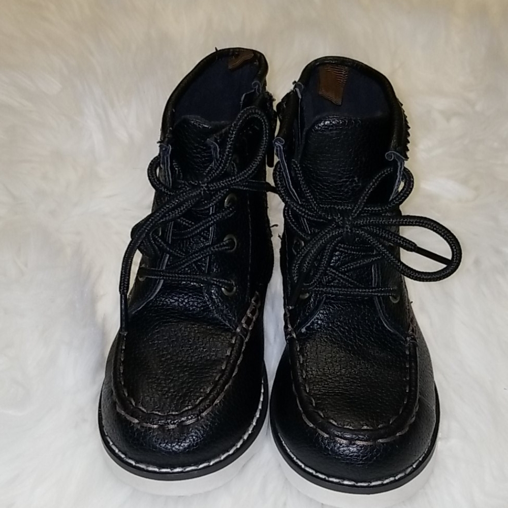 Gap Kids Boy's Faux Leather Hiker Boots Black